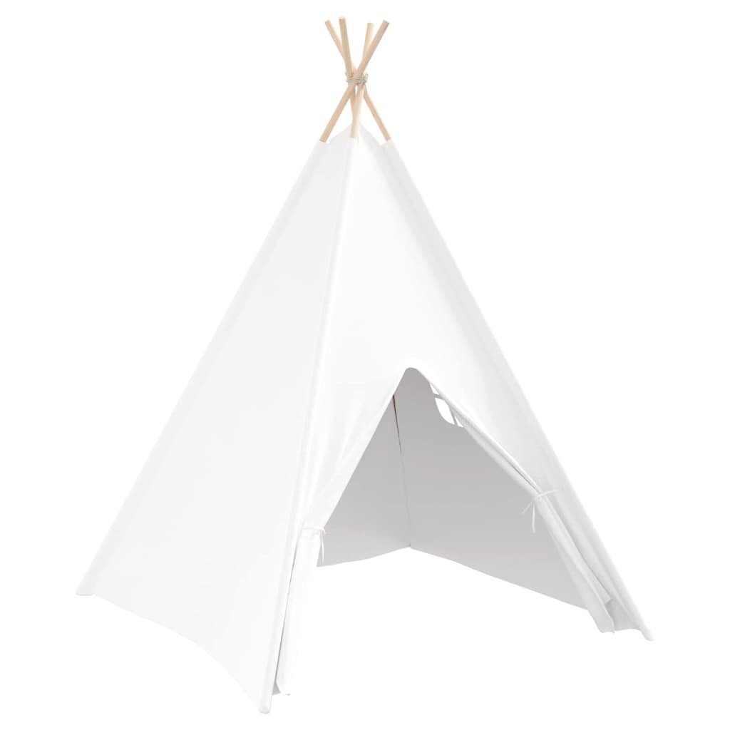 vidaXL Teepee Tent Wit 120 x 120 x 150 cm Stof en Plastic