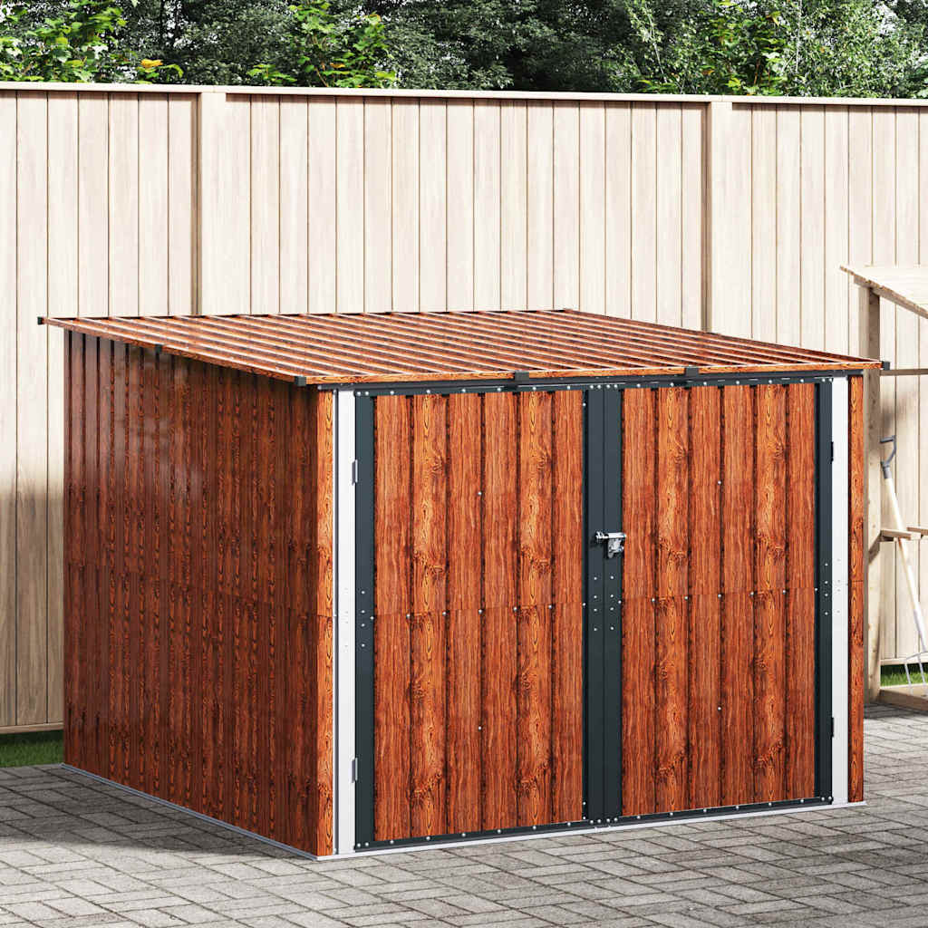vidaXL Fietsschuurtje 3 pcs Antraciet 215 x 206 x 157 cm Metaal