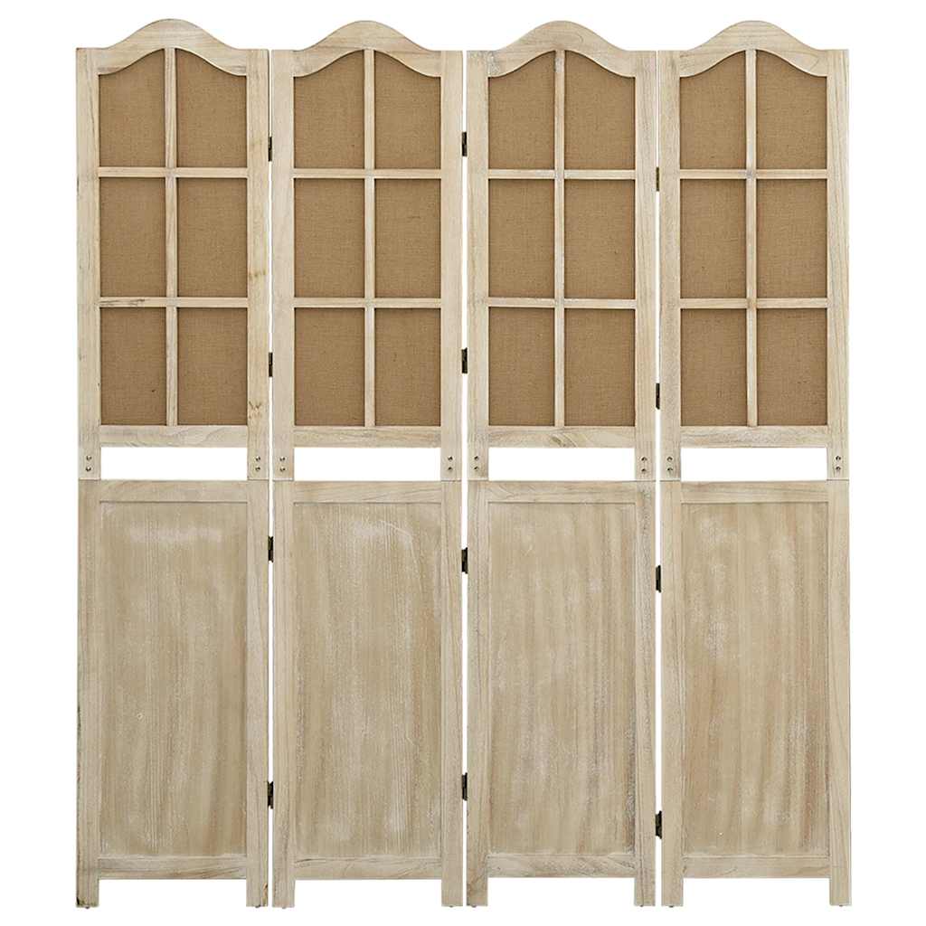 vidaXL Kamerscherm met 4 panelen 140x165 cm stof bruin