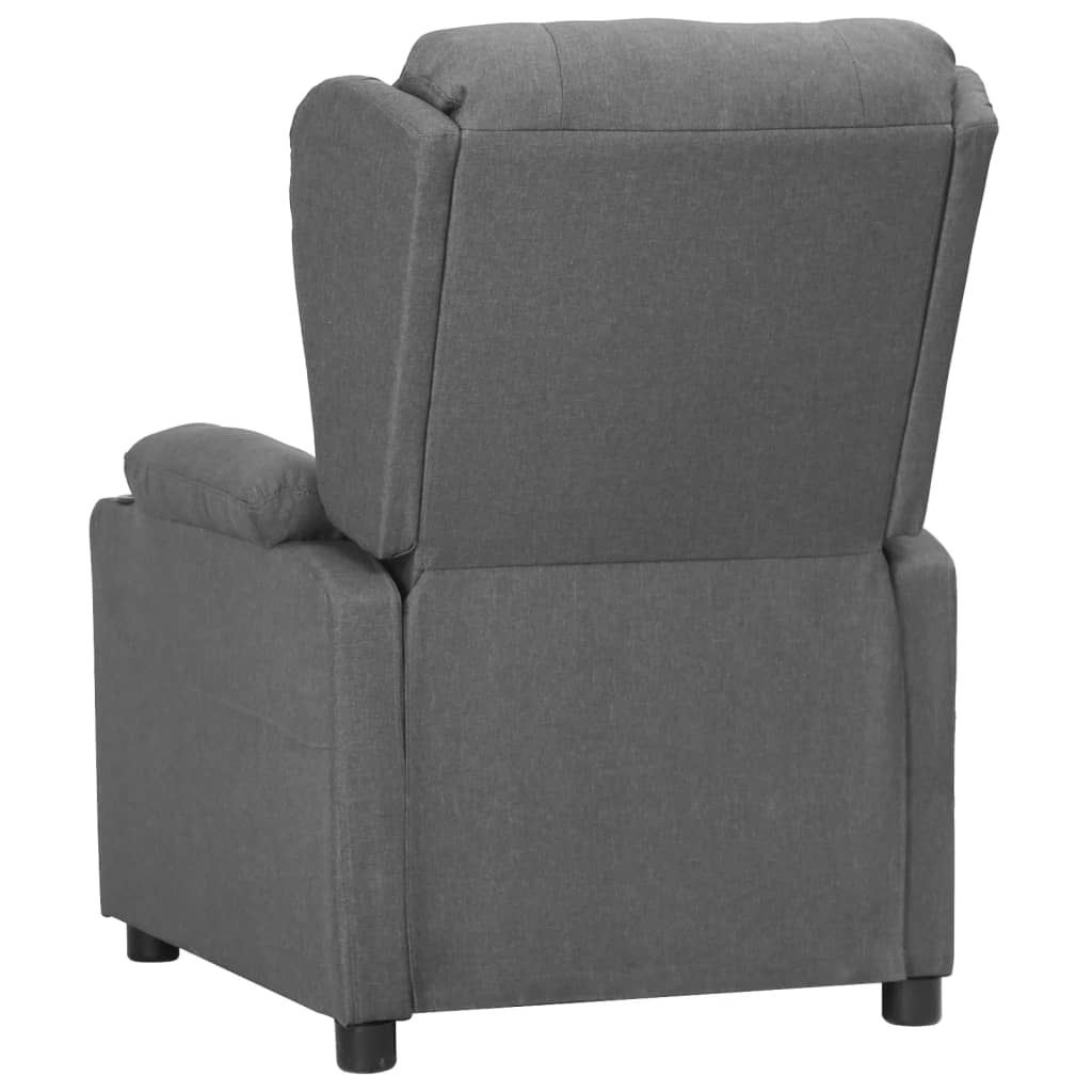 vidaXL Fauteuil verstelbaar stof lichtgrijs