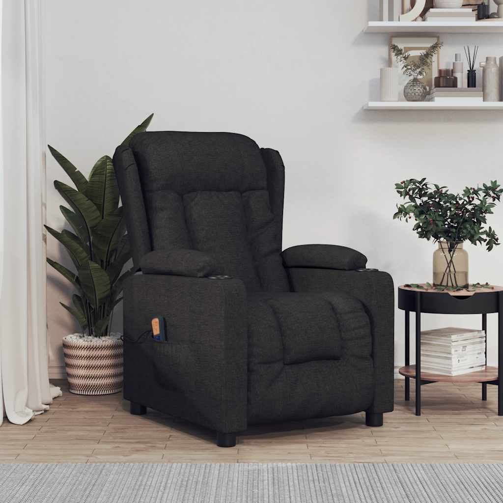 vidaXL Massagestoel stof lichtgrijs