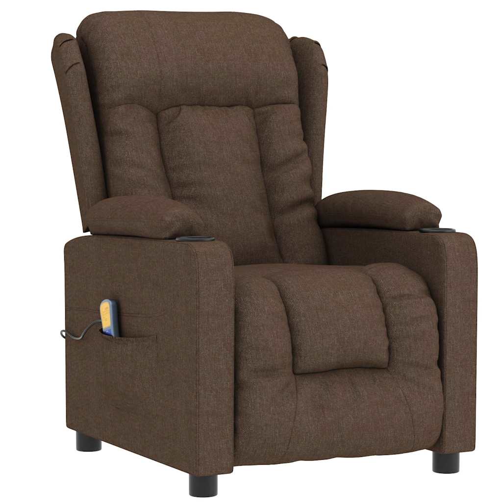 vidaXL Massagestoel stof lichtgrijs