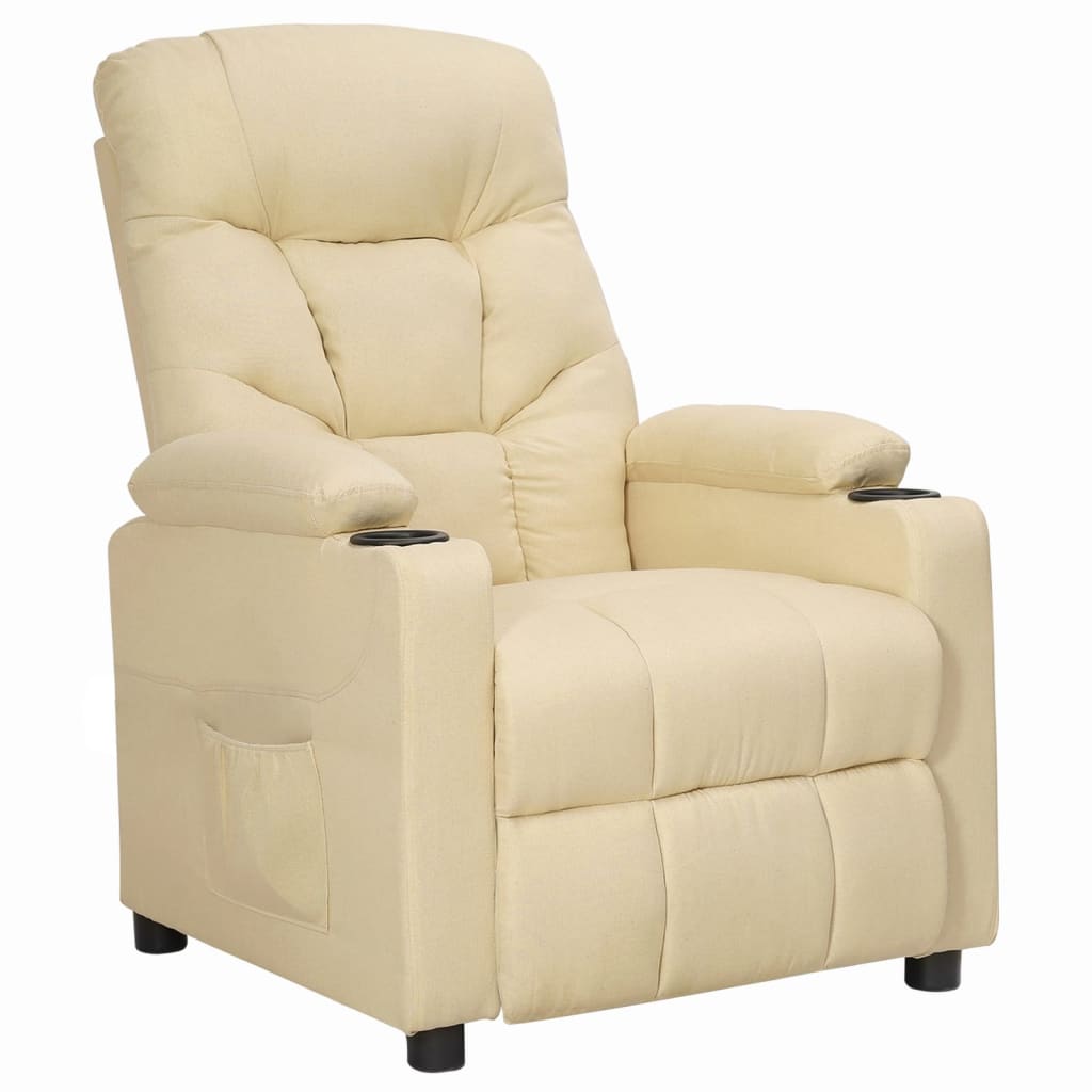 vidaXL Fauteuil verstelbaar stof lichtgrijs
