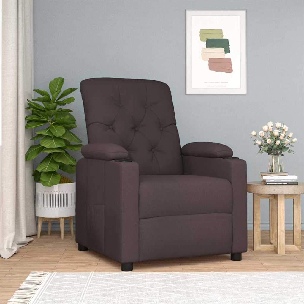 vidaXL Recliner Fabric Light Grey