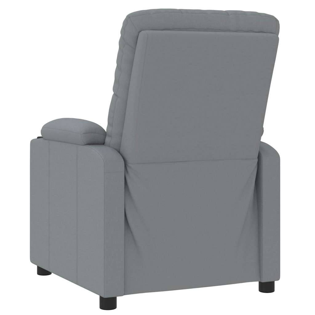 vidaXL Massage Recliner Fabric Light Grey