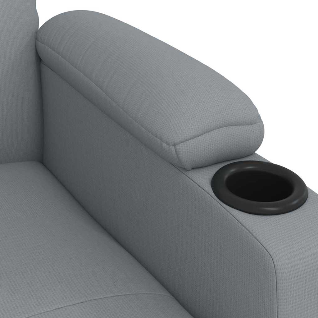 vidaXL Massage Recliner Fabric Light Grey