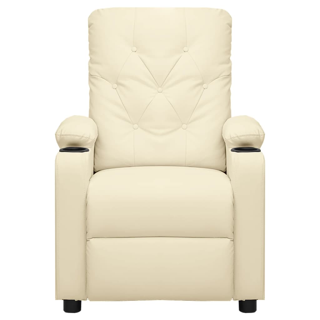 vidaXL Fauteuil verstelbaar kunstleer zwart