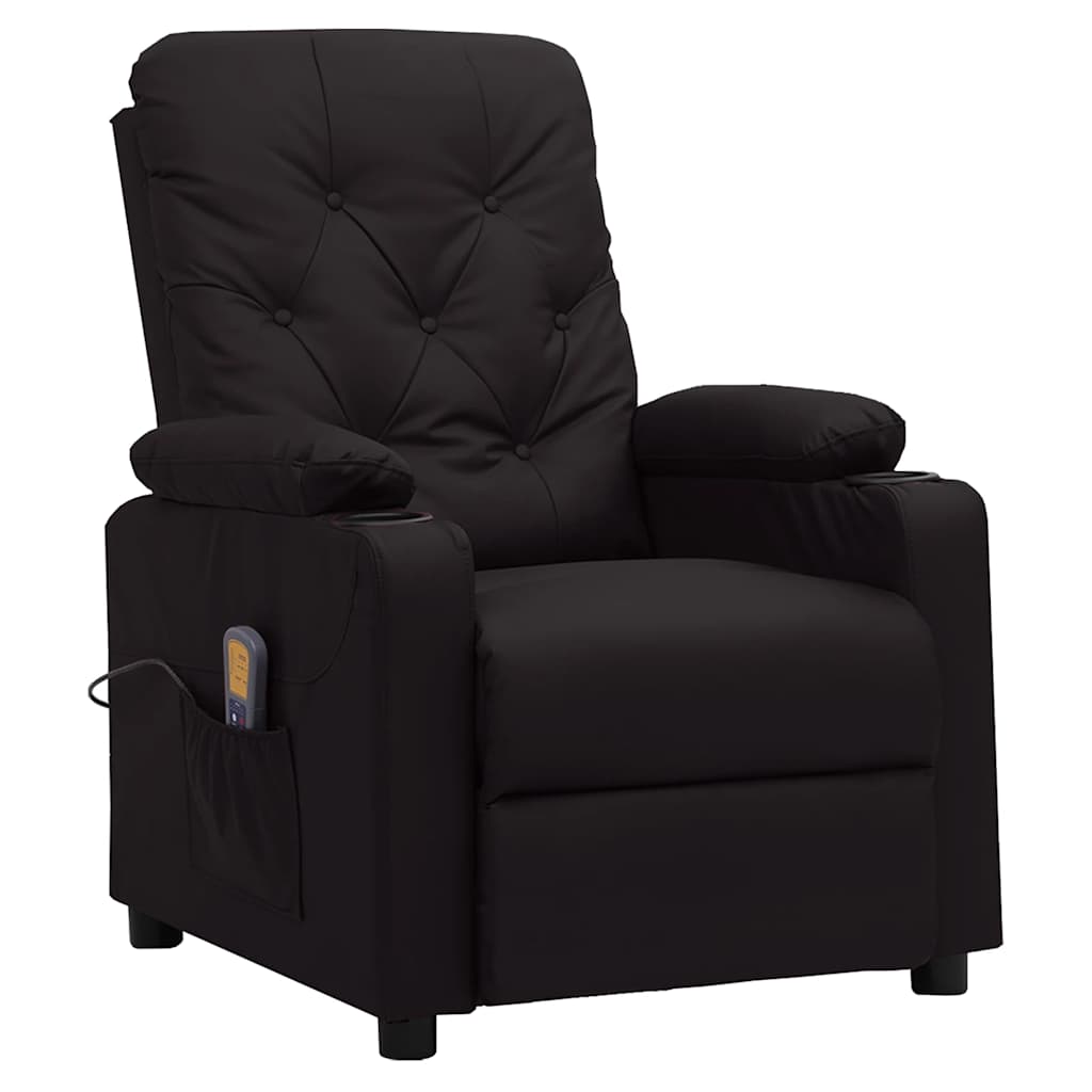 vidaXL Massagestoel kunstleer zwart