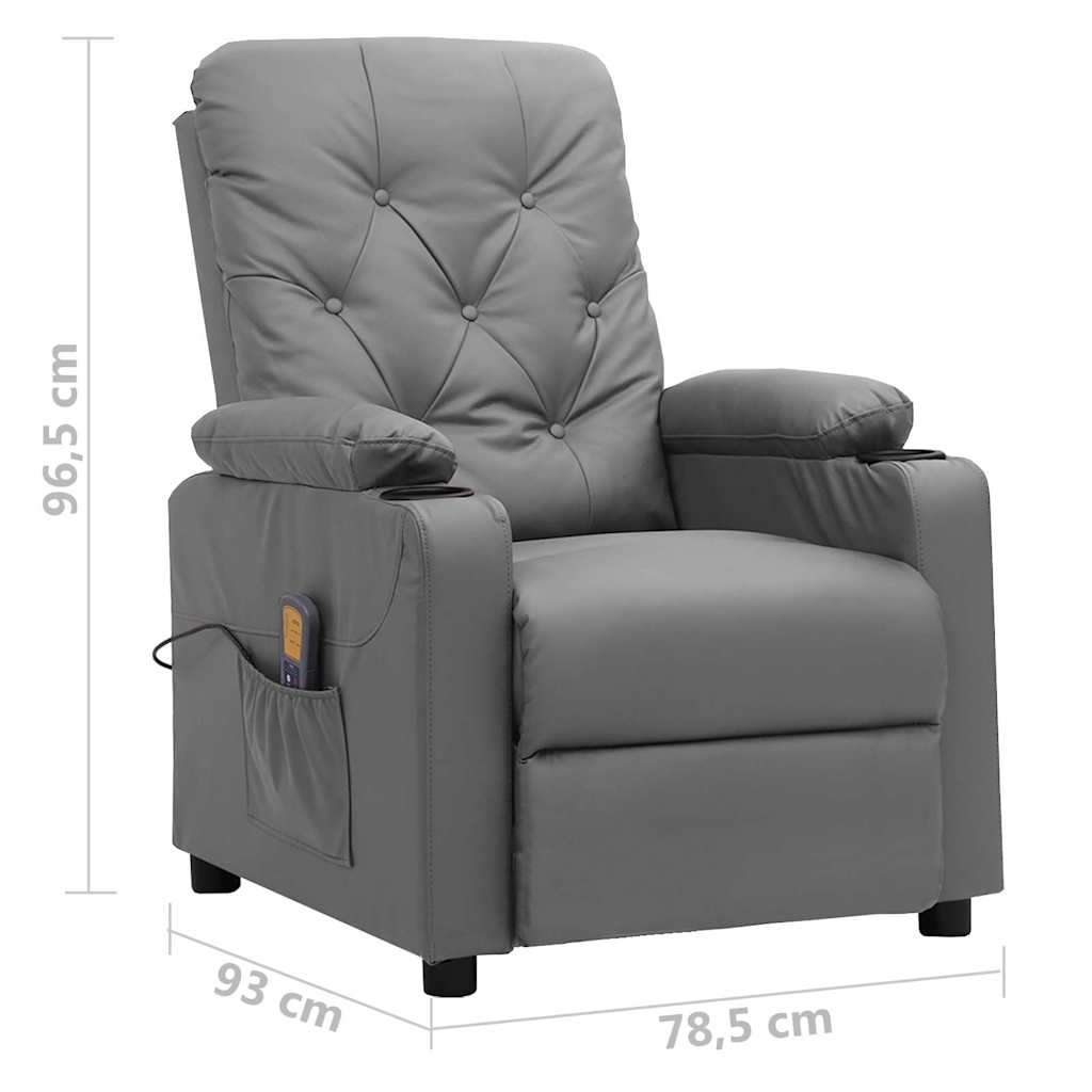 vidaXL Massagestoel kunstleer zwart