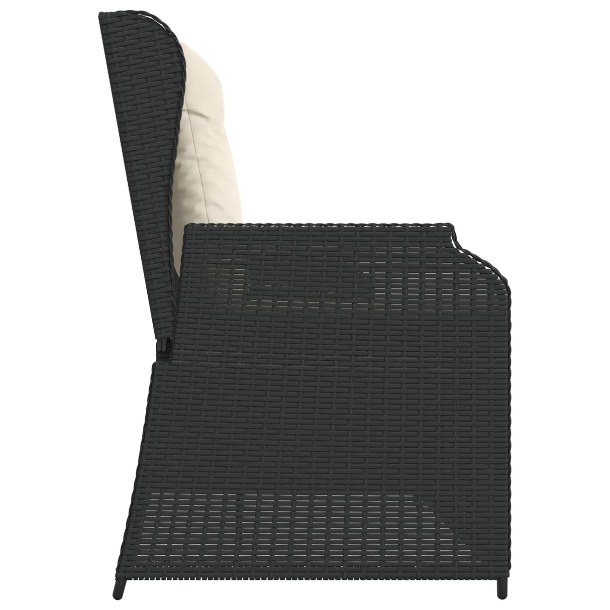 vidaXL Tuinbank Zwart poly rattan