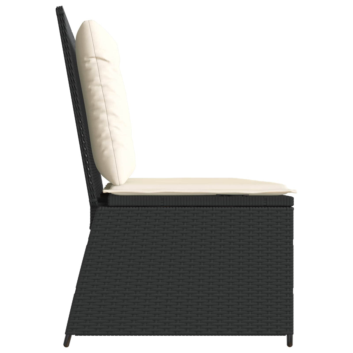 vidaXL Tuinbank Zwart poly rattan