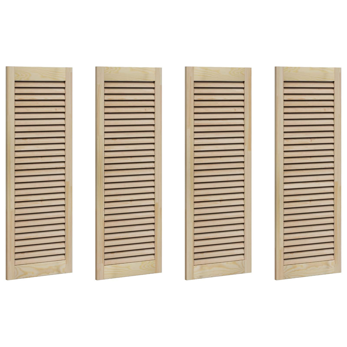 vidaXL Kastdeur met lamellen 39,5x39,4 cm massief grenenhout