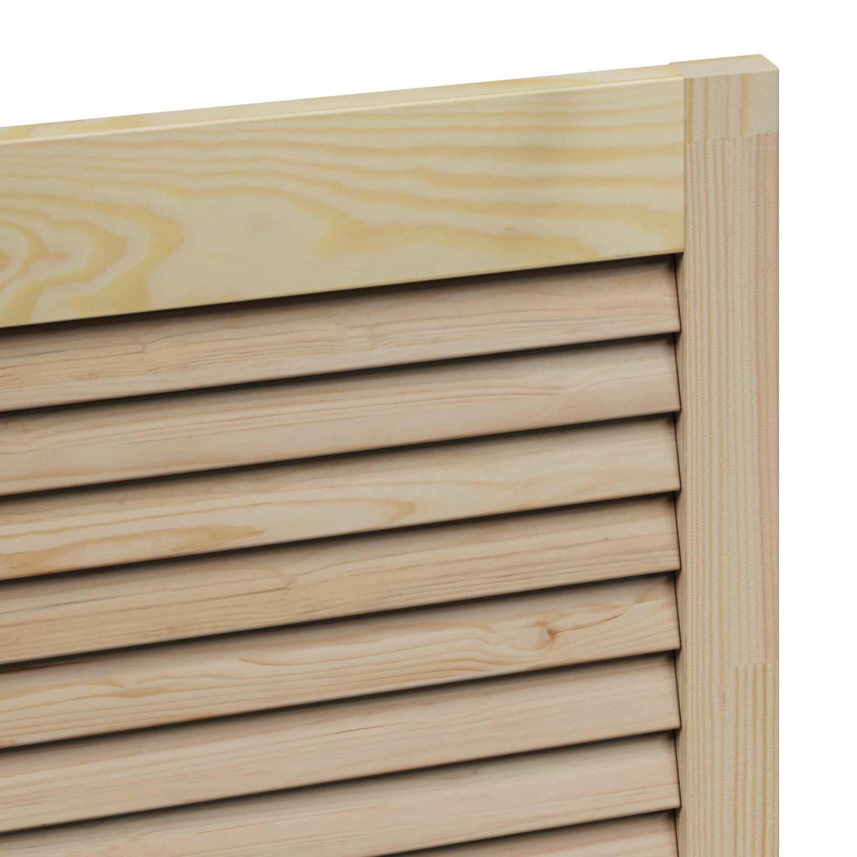 vidaXL Kastdeur met lamellen 39,5x39,4 cm massief grenenhout