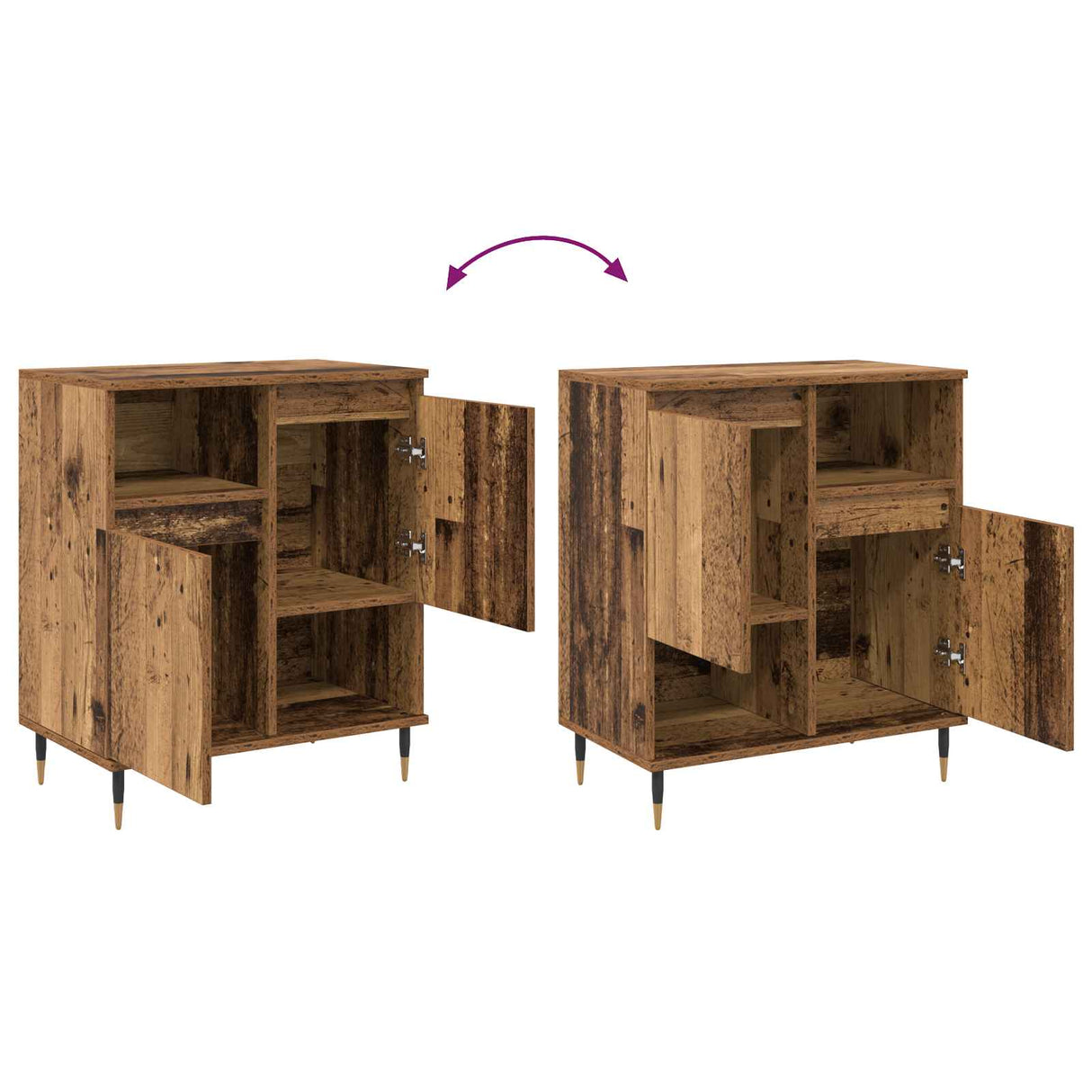 vidaXL Sideboards 2 pcs engineered wood white