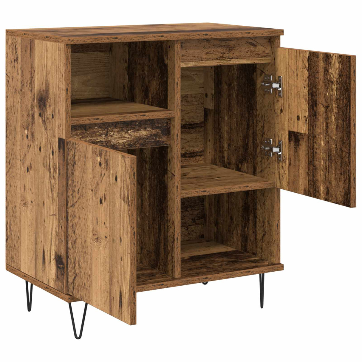 vidaXL Dressoirs 2 st bewerkt hout wit
