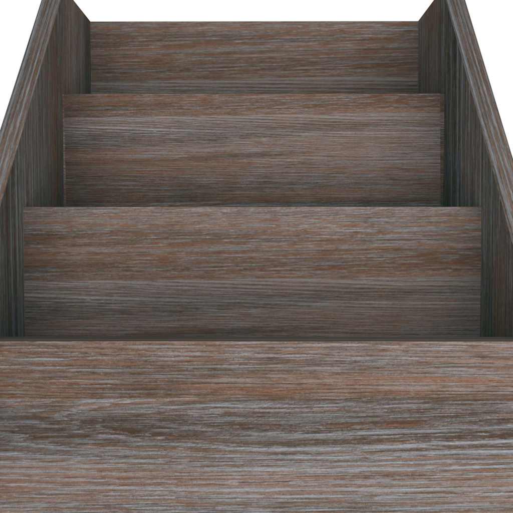 vidaXL Kindertijdschriftenrek 71x30x78,5 cm hout grijs en eikenkleur