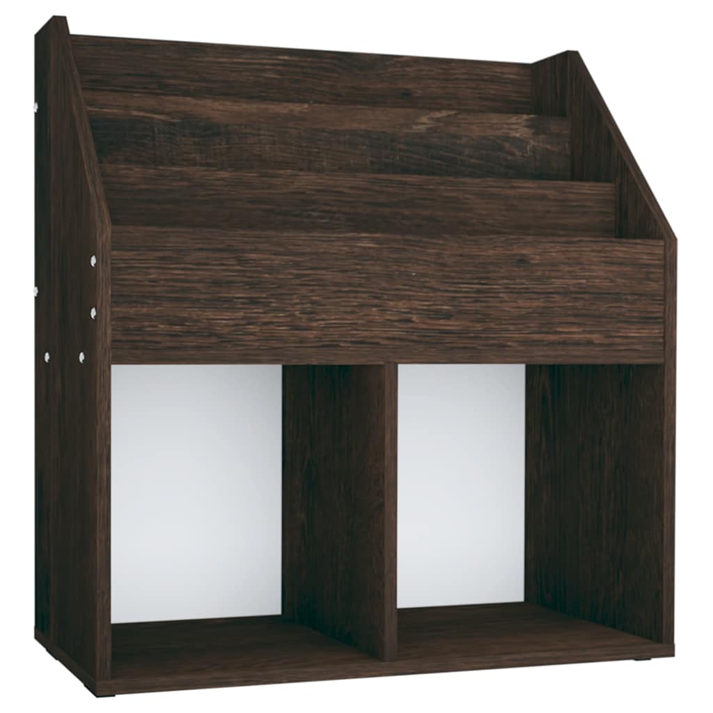 vidaXL Kindertijdschriftenrek 71x30x78,5 cm hout grijs en eikenkleur
