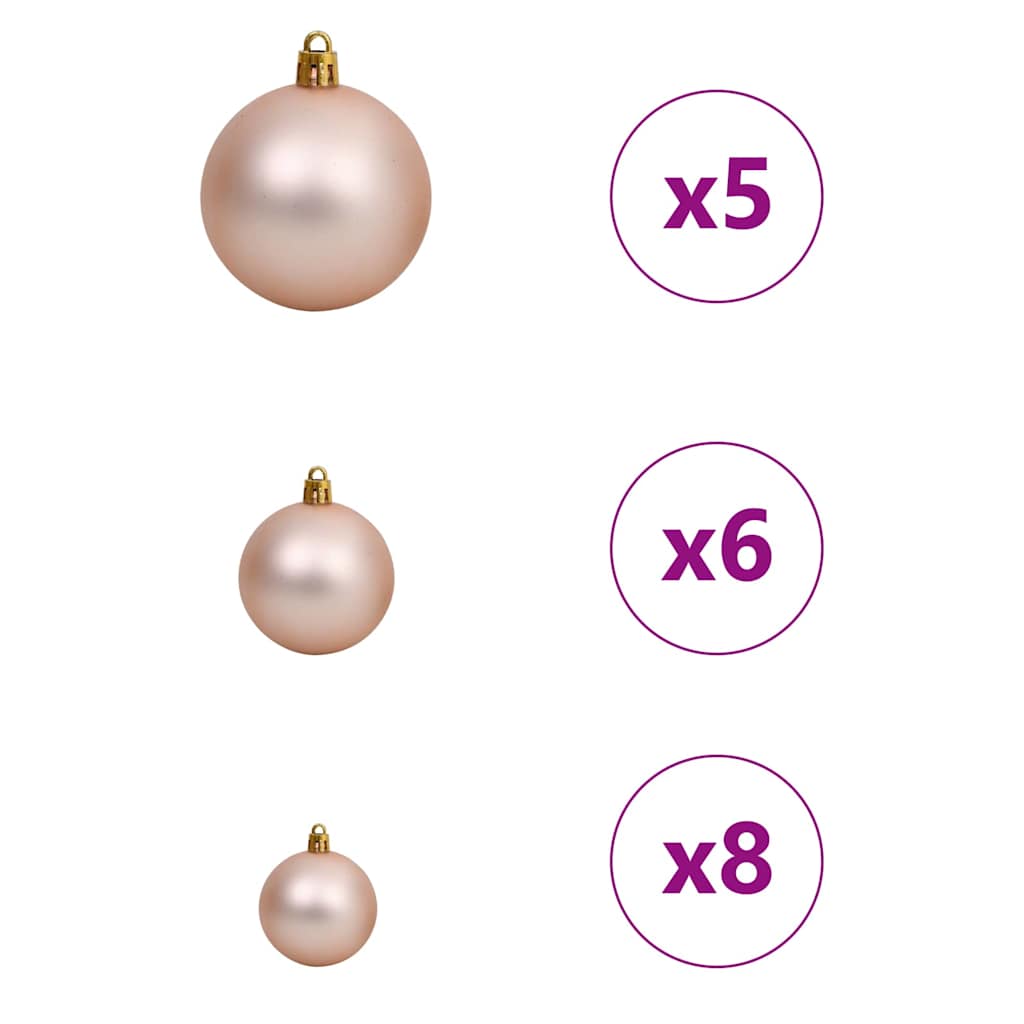 vidaXL Christmas Tree with 300 LED Lights and Stand White 180 cm PE and Steel