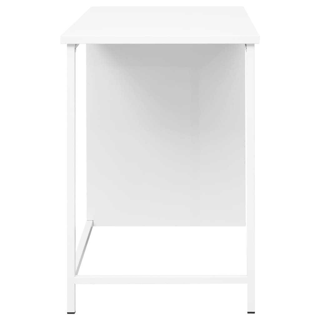 vidaXL Industrial Desk with Drawers 105x52x75 cm Steel White