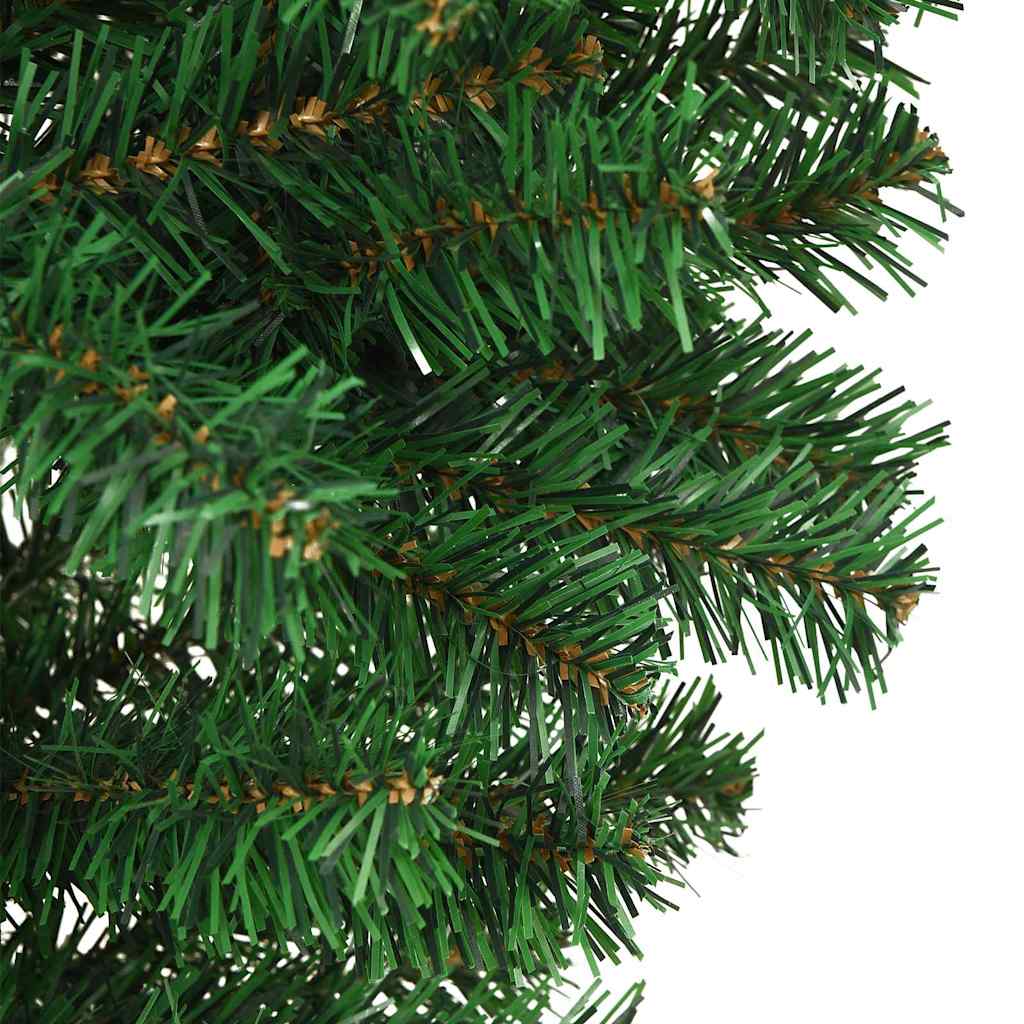 vidaXL Ondersteboven Kunstmatige Voorgelichte Kerstboom Groen 180 cm