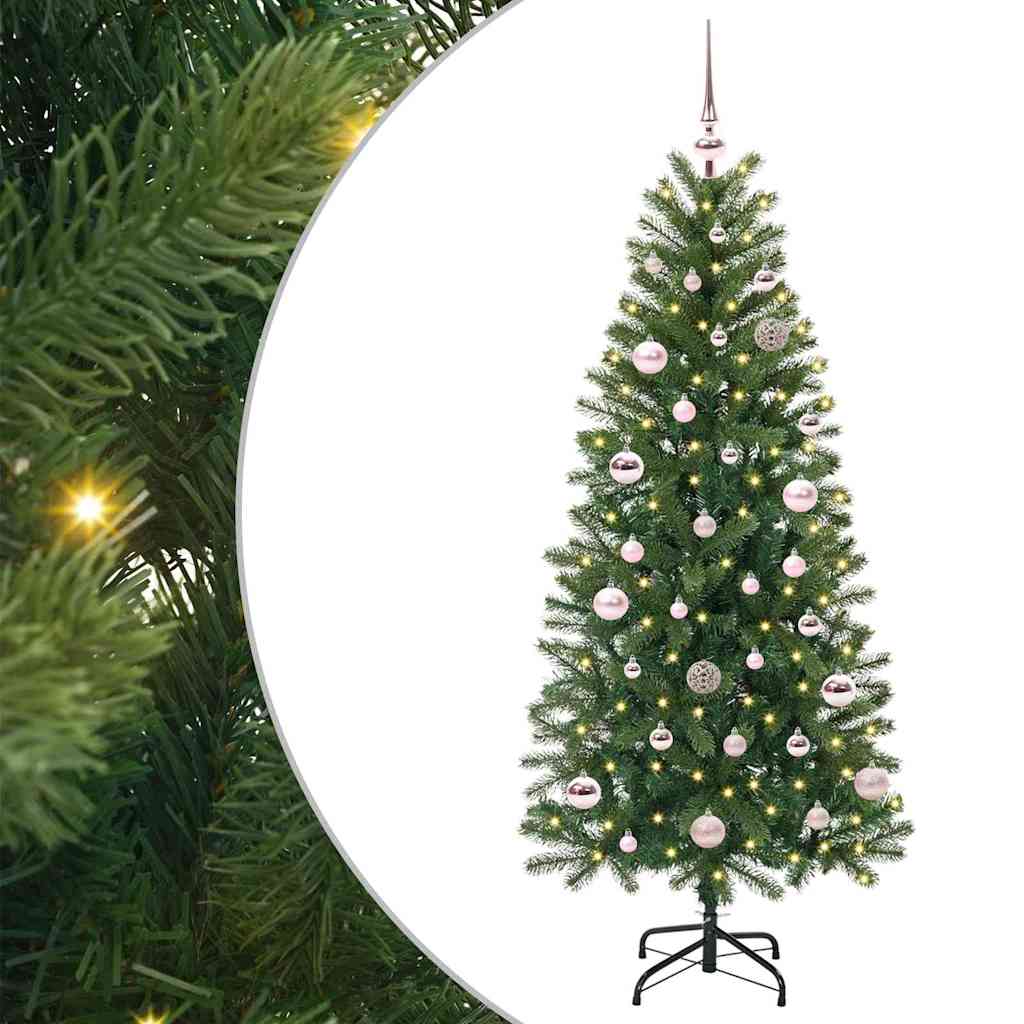 vidaXL Kunstkerstboom met 150 LED met standaard Groen 120 cm PE en PVC