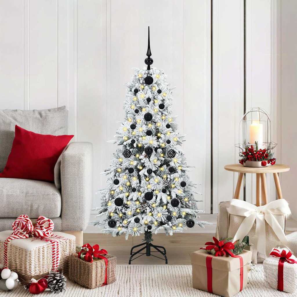 vidaXL Kunstmatige Hinged Kerstboom met 150 LED Groen 120 cm PE en PVC
