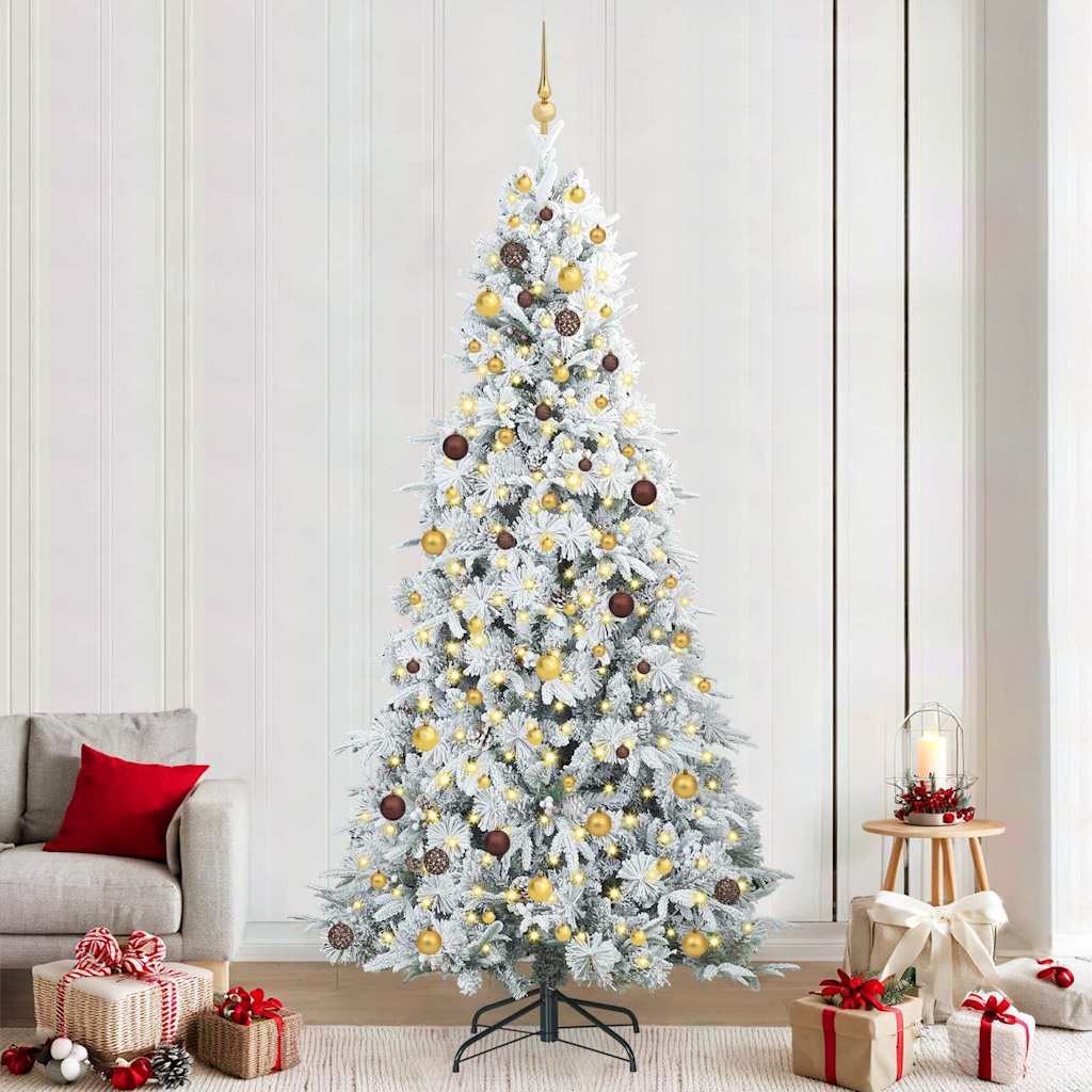 vidaXL Kunstmatige Hinged Kerstboom met 150 LED Groen 120 cm PE en PVC