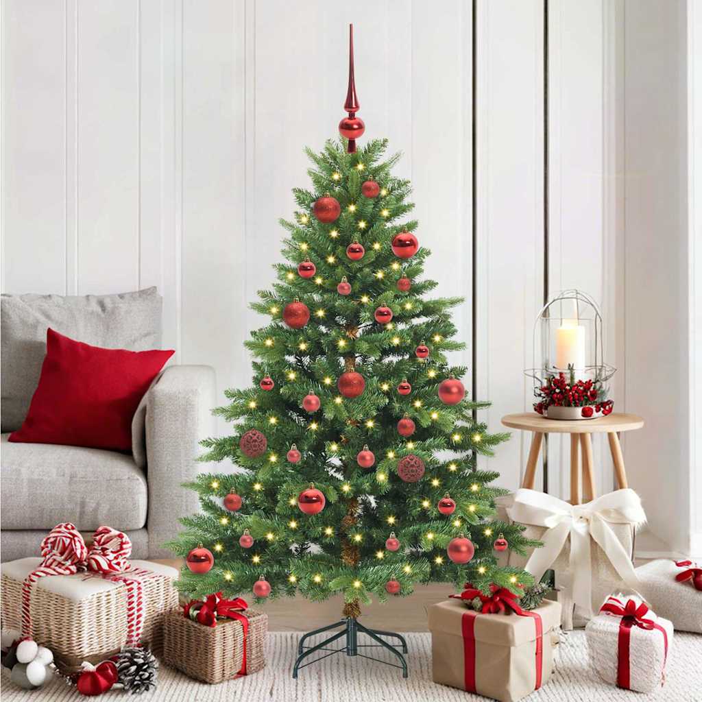 vidaXL Kunstkerstboom met 150 LED met standaard Groen 150 cm PE en PVC