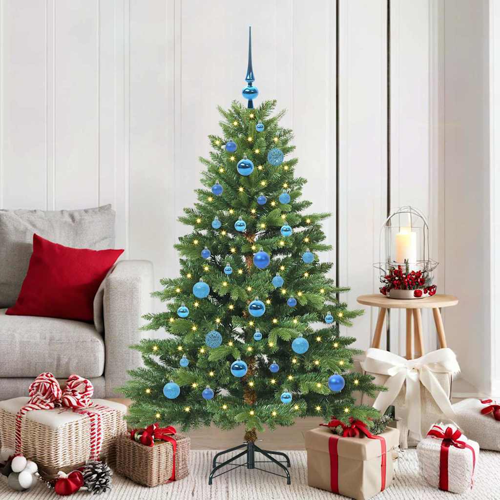 vidaXL Kunstkerstboom met 150 LED met standaard Groen 150 cm PE en PVC