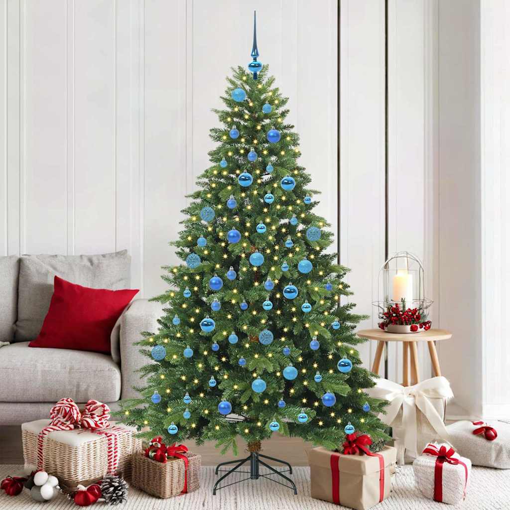 vidaXL Kunstkerstboom met 150 LED met standaard Groen 150 cm PE en PVC