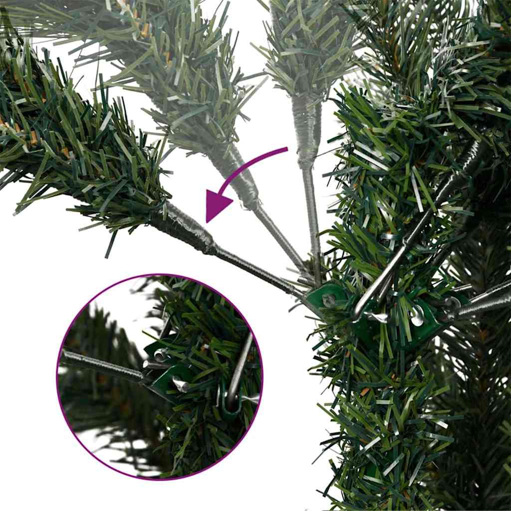 vidaXL Kunstmatige Hinged Kerstboom Groen 150 cm PVC en Staal