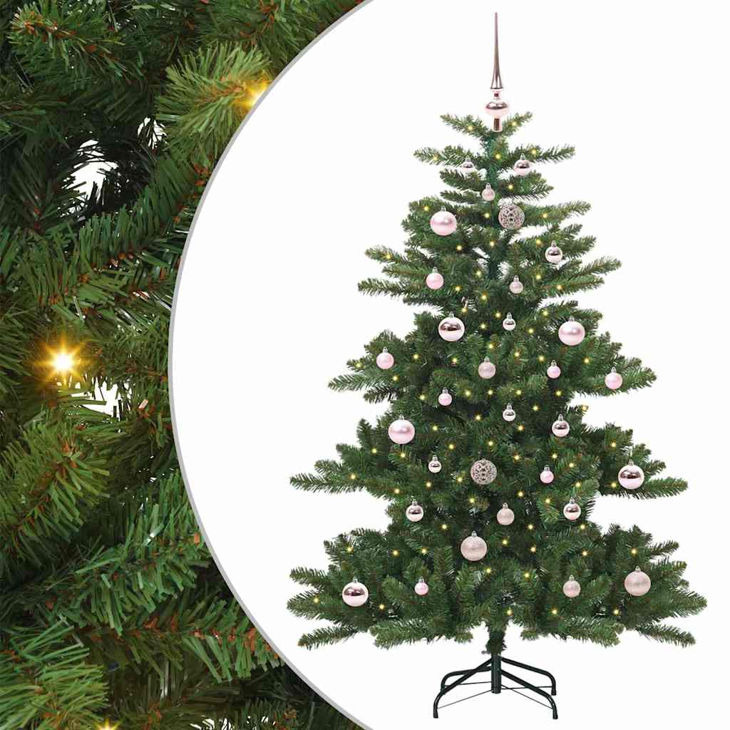 vidaXL Kunstmatige Hinged Kerstboom Groen 150 cm PVC en Staal