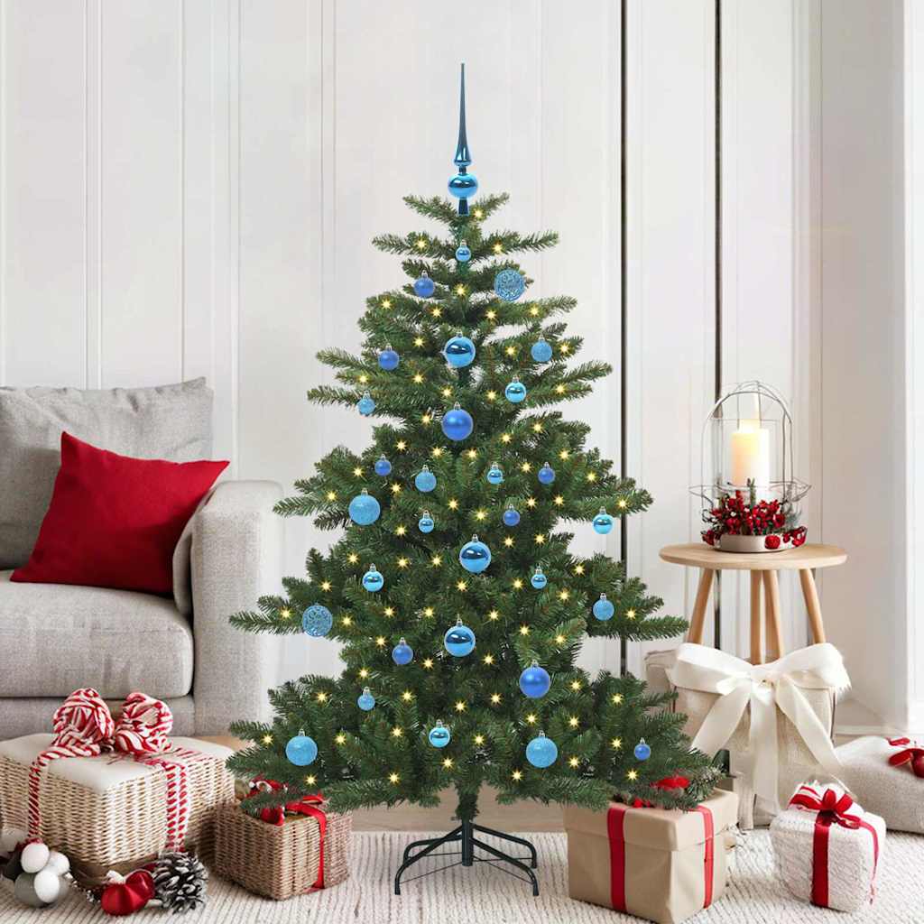 vidaXL Kunstmatige Hinged Kerstboom Groen 150 cm PVC en Staal