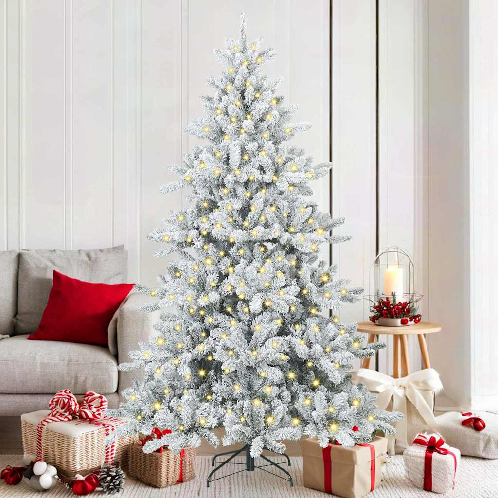 vidaXL Kunstmatige Hinged Kerstboom Groen 150 cm PVC en Staal