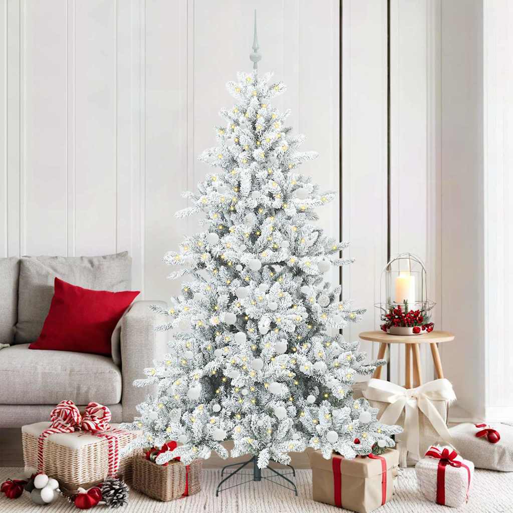 vidaXL Kunstmatige Hinged Kerstboom Groen 150 cm PVC en Staal