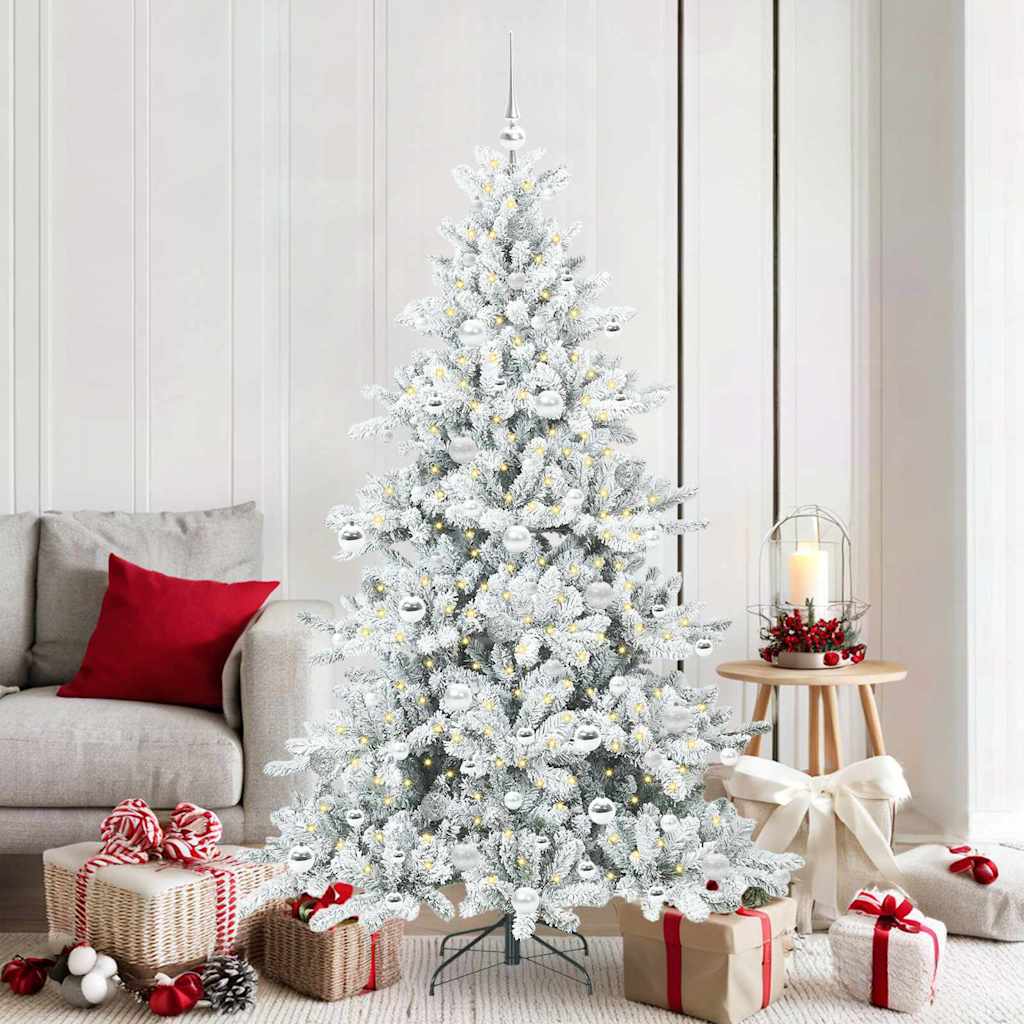 vidaXL Kunstmatige Hinged Kerstboom Groen 150 cm PVC en Staal