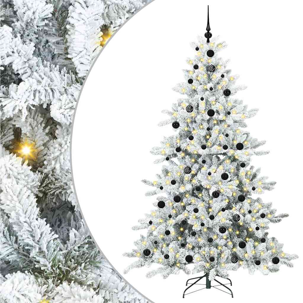 vidaXL Kunstmatige Hinged Kerstboom Groen 150 cm PVC en Staal