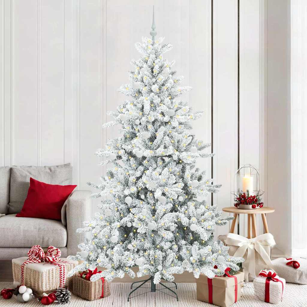 vidaXL Kunstmatige Hinged Kerstboom Groen 150 cm PVC en Staal