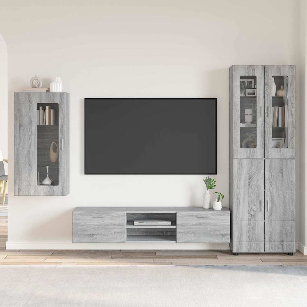 vidaXL Highboard met plank FLORIN Wit 60 x 35 x 182 cm Bewerkt hout