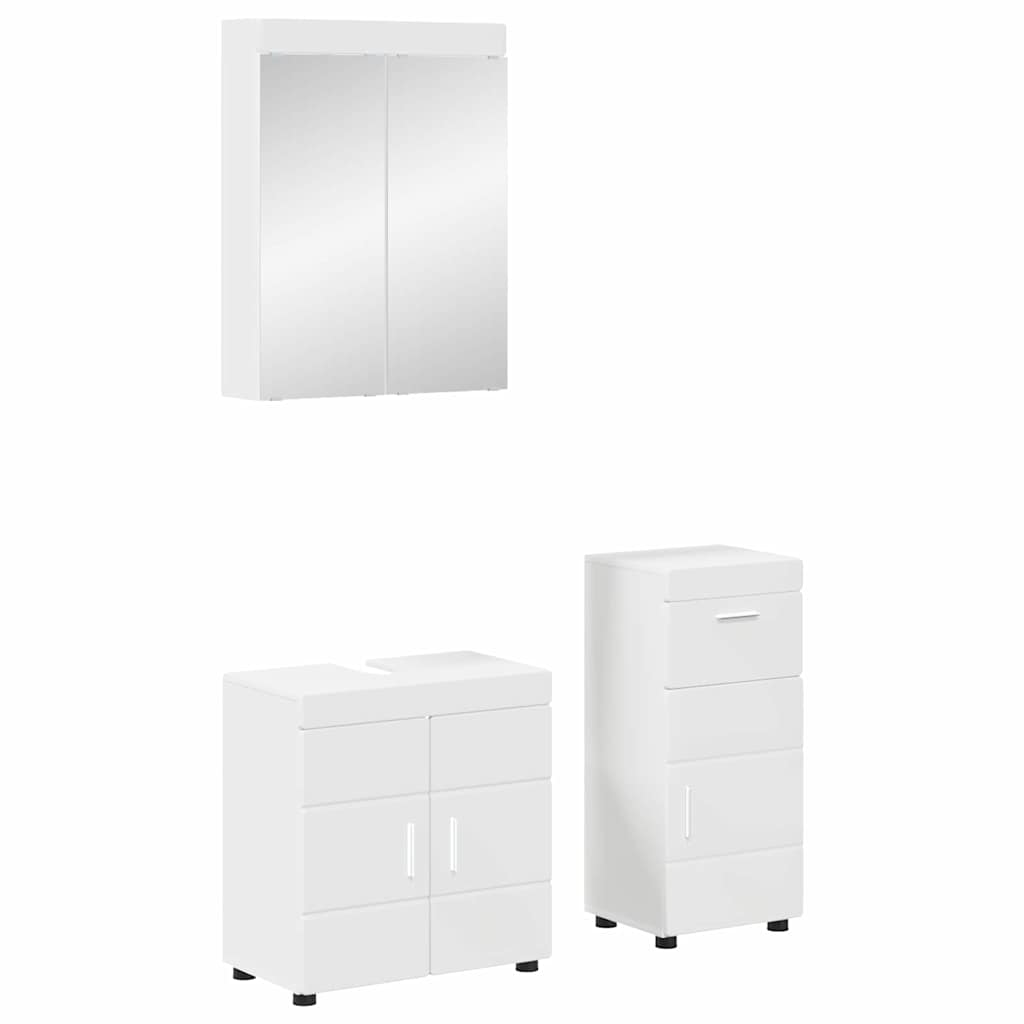 vidaXL Badkamermeubel Set TULUM 2 pcs Wit 60 x 34 x 63 cm Bewerkt hout
