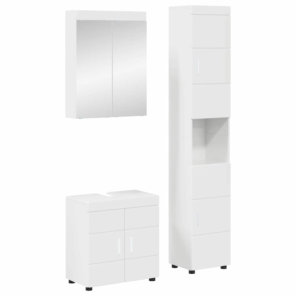 vidaXL Badkamermeubel Set TULUM 2 pcs Wit 60 x 34 x 63 cm Bewerkt hout