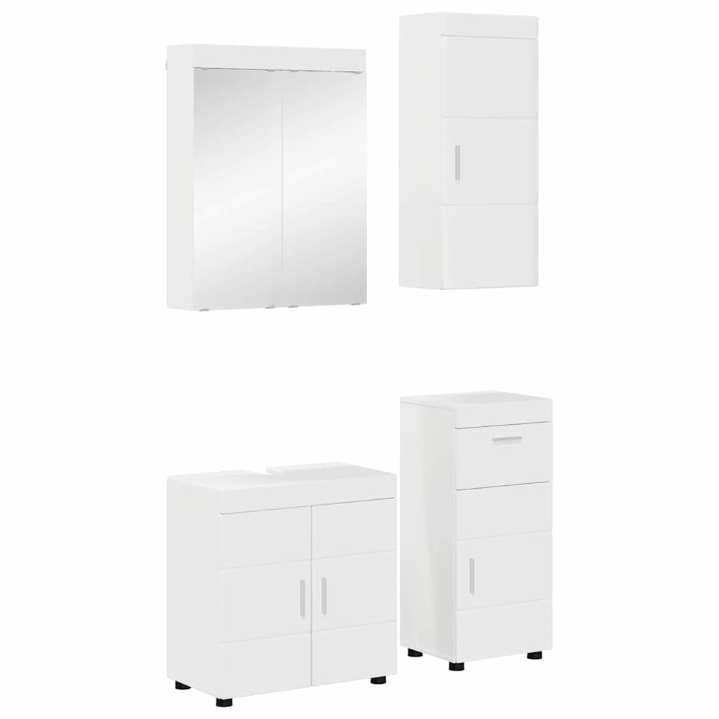 vidaXL Badkamermeubel Set TULUM 2 pcs Wit 60 x 34 x 63 cm Bewerkt hout