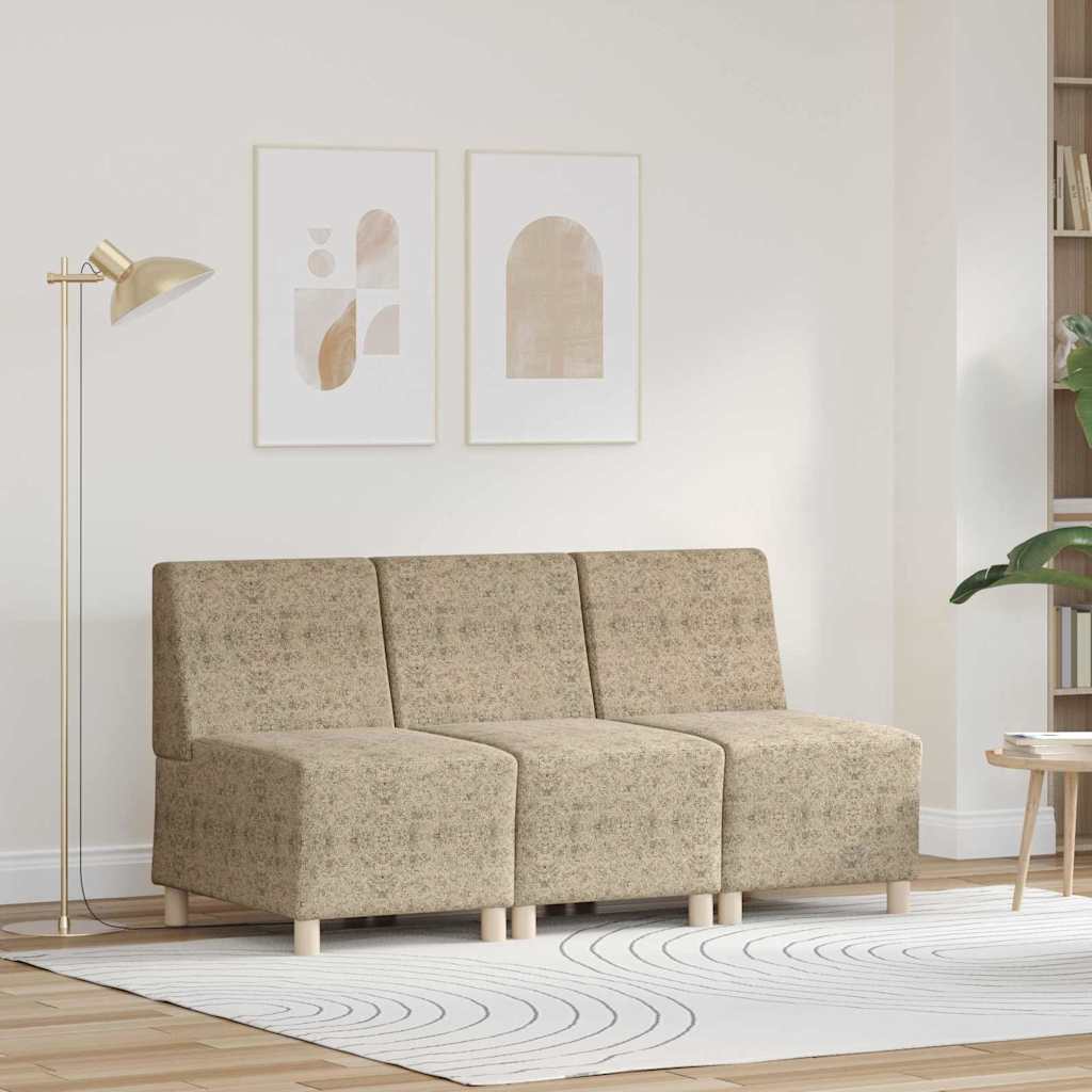vidaXL Modulaire Sofa Eenheid Armless 2 pcs Bruin 55 x 74 x 82 cm