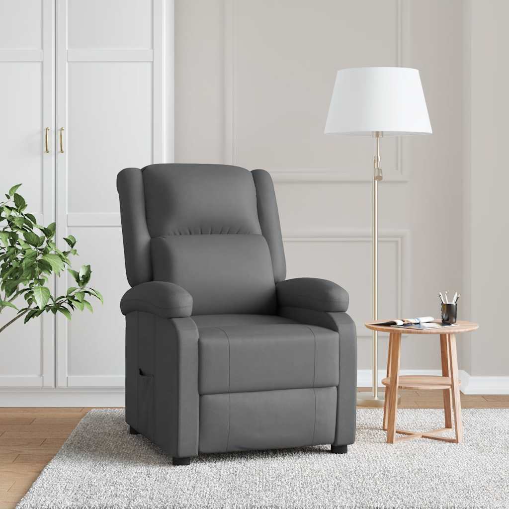 vidaXL Fauteuil verstelbaar kunstleer zwart