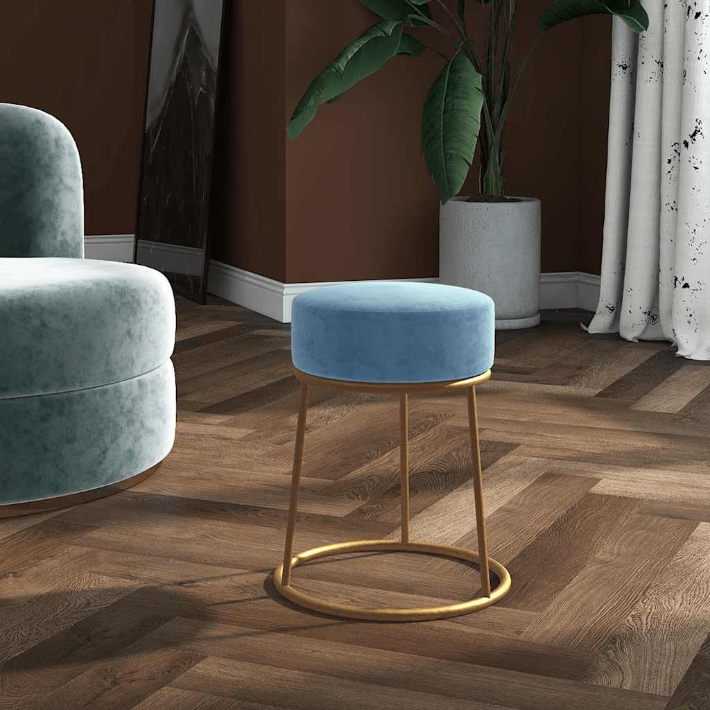 vidaXL Hocker rond fluweel groen
