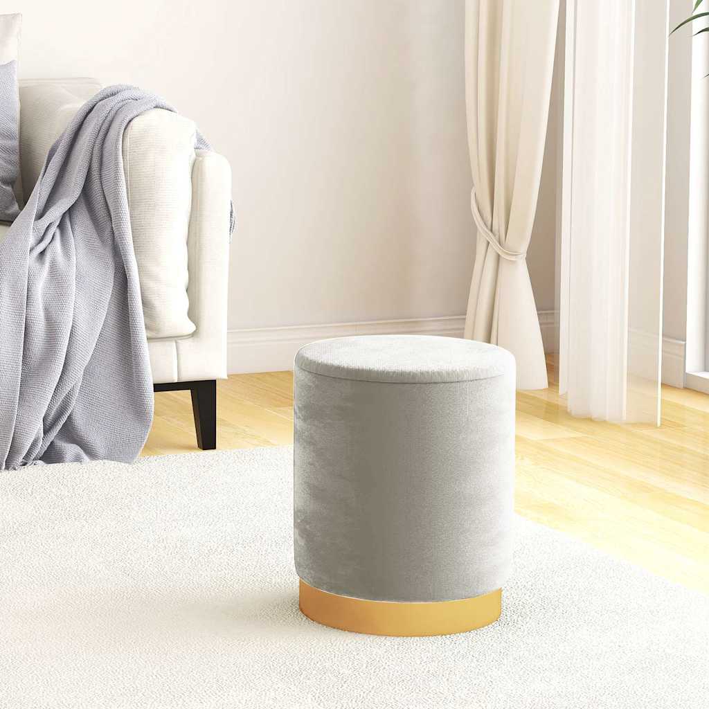vidaXL Hocker met opbergruimte rond fluweel 31 x 37 cm groen