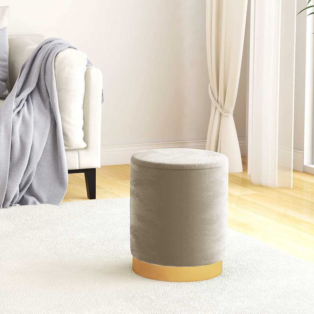 vidaXL Hocker met opbergruimte rond fluweel 31 x 37 cm groen