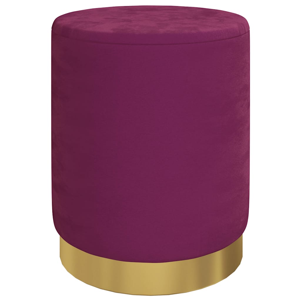 vidaXL Hocker met opbergruimte rond fluweel 31 x 37 cm groen