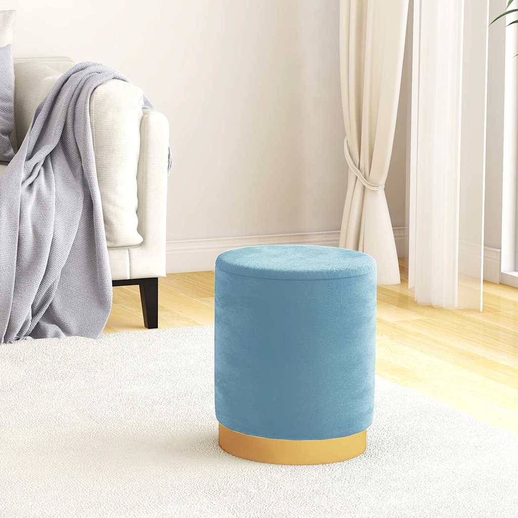 vidaXL Hocker met opbergruimte rond fluweel 31 x 37 cm groen