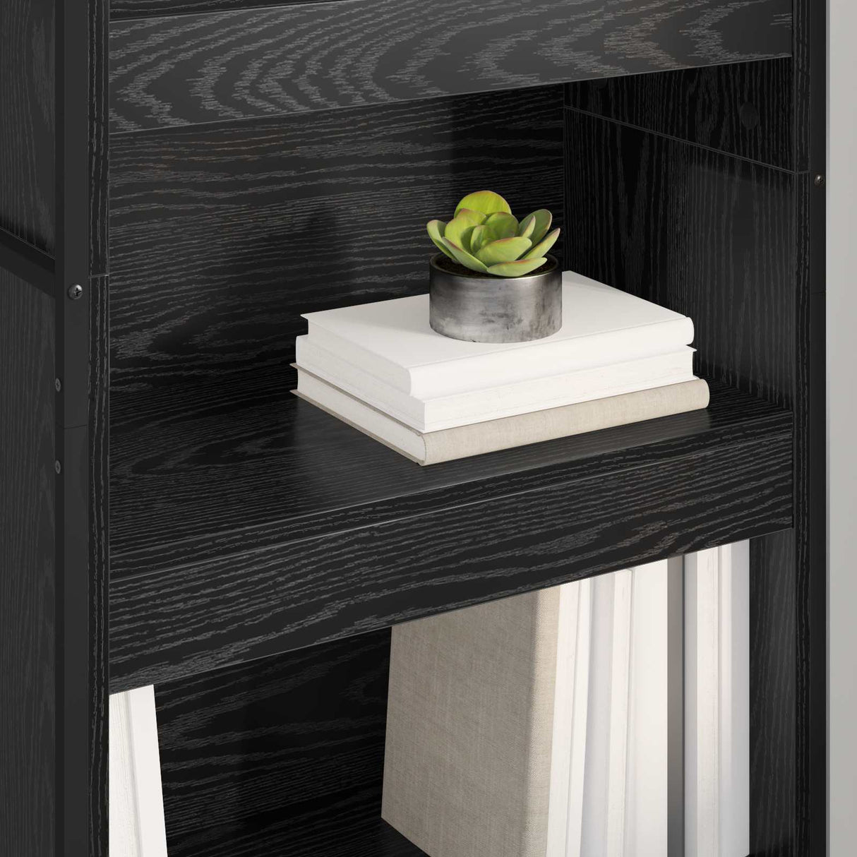 vidaXL Bookcase 2 pcs Black Oak 80 x 30 x 155 cm Engineered wood